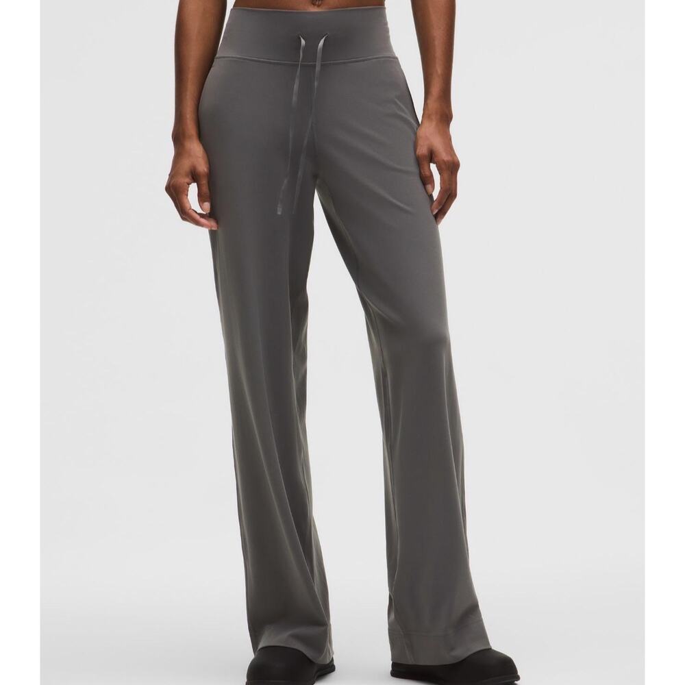 Lululemon Dark Gray Wide Leg Drawstring High Waist Crunch Groove Leggings